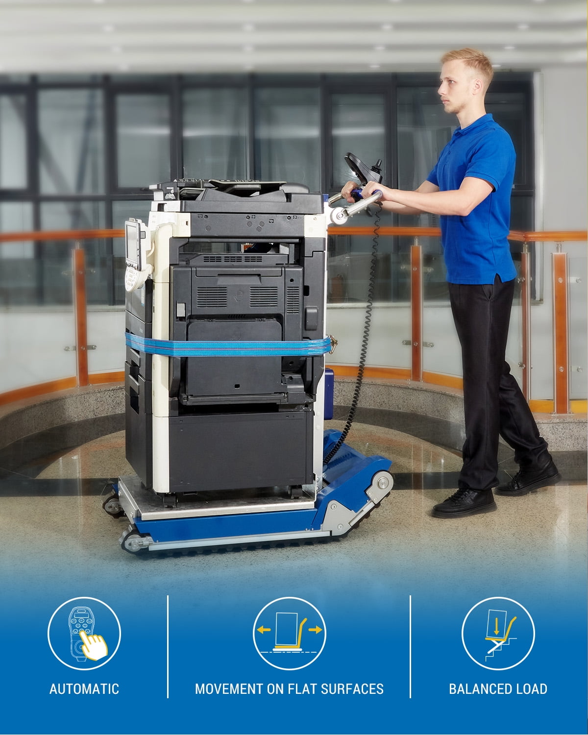 XSTO CT420SC Heavy Duty Stair Climbing Hand Truck Dolly, 925 lbs Capacity with Support Wheels and 2 Motors