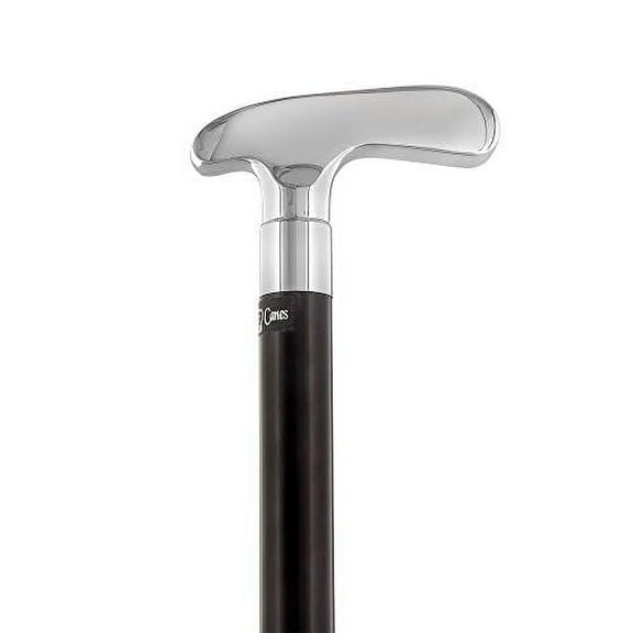 Royal RC Canes Golf Enthusiast's Chrome Putter Walking Cane – Sleek Chrome-Plated Handle & Silver Collar – Elegant Black Beechwood Shaft – Stylish Walking Stick for Men and Women