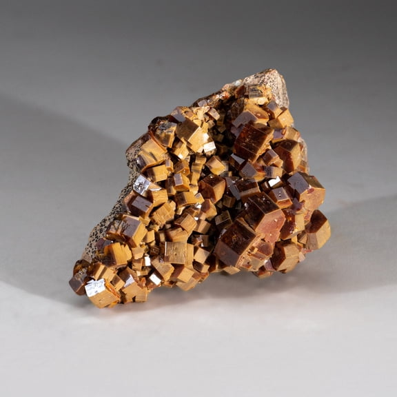 Vanadinite Crystal Cluster on Matrix from Mibladen, Atlas Mountains, Khnifra Province, Morocco