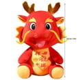 thumbnail image 2 of Herrnalise 8 Inch Chinese New Year Dragon Year of The Dragon 2024 Plush Mascot Doll 3D Dragon Zodiac Stuffed Animals Toy for Chinese New Year Decoration Spring Festival Ornaments Gift, 2 of 9