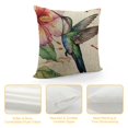 thumbnail image 4 of Creowell  Watercolor Hummingbird Lumbar Throw Pillow Cover,  Summer Flowers Cushion Case Decoration for Sofa Couch, 4 of 5