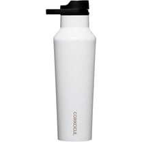 Corkcicle Sport Canteen Insulated Tumbler, Gloss White, 20 oz – Reusable Water Bottle Keeps Beverages Cold for 25 Hours & Hot 12 Hours – Cupholder Friendly Tumbler with Screw-On Cap