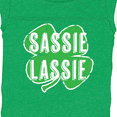 thumbnail image 4 of Inktastic St. Patrick's Day Shamrock Logo Weathered Sassie Lassie Boys or Girls Baby Bodysuit, 4 of 5