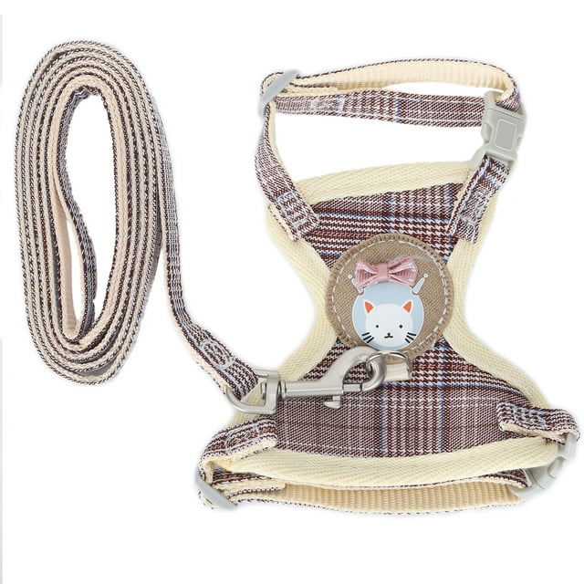 Arnés para mascotas para caminar, chaleco antipérdida para gatos, arnés a prueba de escape, chaleco para gatos con correa, materiales ecológicos