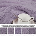 thumbnail image 6 of Unique Bargains Double-sided Fluffy Shaggy Faux Fur Blanket Purple Twin(60" x 80"), 6 of 8