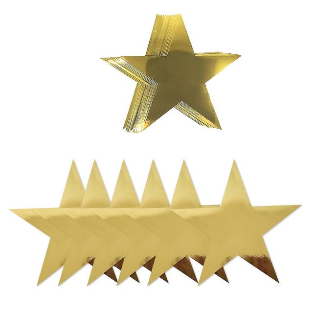 80Pcs Star Decoration Long-lasting Aluminum Foil Glittery Star Cutouts for Weddings Classroom Party