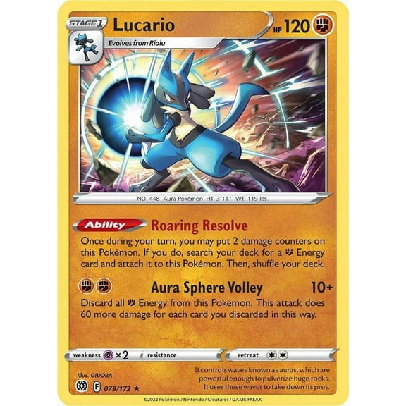 Pokemon Sword & Shield Brilliant Stars Holo Rare Lucario #79