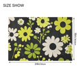 thumbnail image 4 of Yayeee Bath Rug for Bathroom Floor Non Slip Rectangle Fluffy Soft Absorbent Mat, 16"x24", Green Flower Pattern, 4 of 7