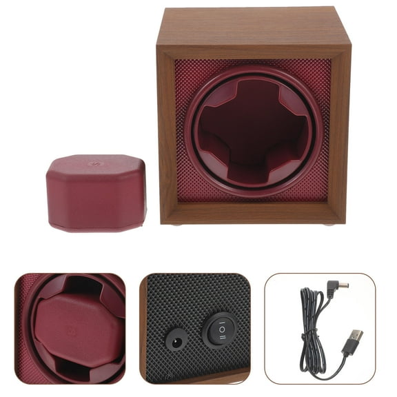 HOOWIFFY Automatic ABS Watch Winder for Men, Compact 13.5 x 13 cm, Scratch Resistant, 1 Set with Smooth Rotation Design