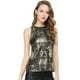 thumbnail image 3 of Camiseta Sin Mangas Con Chaleco Brillante Metálico Brillante Sin Mangas Para Fiesta Y Club Para Mujer Negro XS, 3 of 6