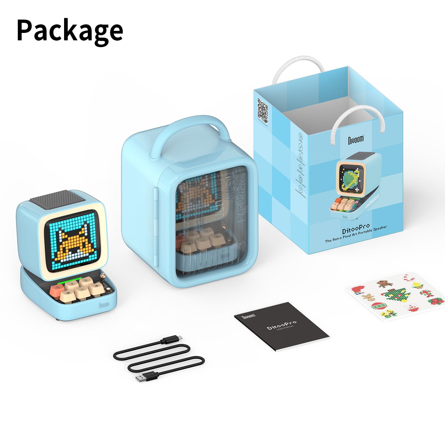 Divoom Ditoo Pro Pixel Art Bluetooth Speaker with RGB Backlit