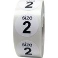 thumbnail image 1 of Autocollants Ronds Blancs Taille de Chaussure 2 0.75 Pouces Pouce Rond Lot de 500, 1 of 1