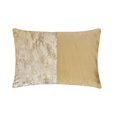 thumbnail image 1 of Funda de cojín decorativa rectangular HomeCentric beige, 30 x 60 cm (12 x 24 pulgadas), diseño patchwork de ante, para sofá, cama, patio y exterior, estilo patchwork moderno - Brillo dorado, 1 of 8