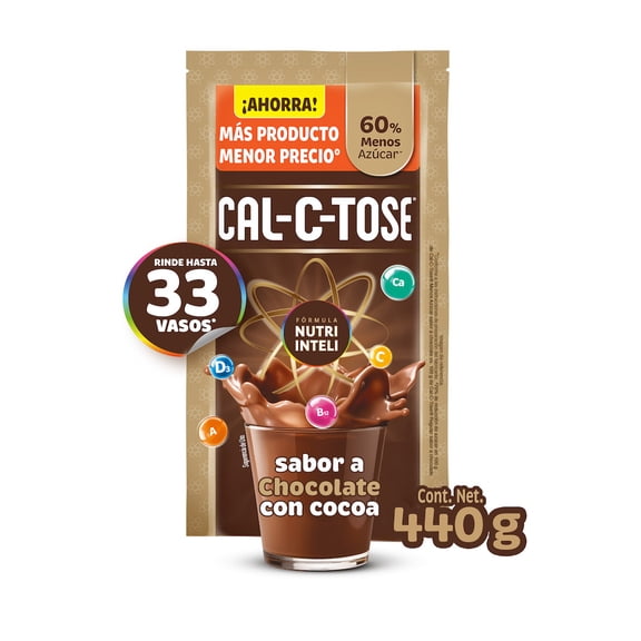 Chocolate en polvo Cal C Tose 60% Menos Azúcar 440 g