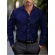 thumbnail image 1 of Camisa casual de estilo retro a la moda para hombre con cuello abotonado, suave y cómoda, para hombre, talla grande, 1 of 6