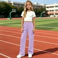 thumbnail image 4 of XIYON Girls Sweatpants Soft Everyday Sweatpants for Kids Comfortable Solid Color Joggers Elastic Waist Trousers 5-6 Years, 4 of 9