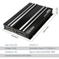 thumbnail image 4 of Car Power Amplifier 12V 4 Channel High Power Aluminum Alloy Car Audio Amplifier Black, 4 of 6
