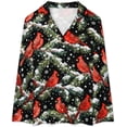 thumbnail image 4 of Top-kevin Women's Pajama Sets Snowy Branches Pattern Long Sleeve Lounge Sets Pjs Sleepwear with Pockets, 4 of 12