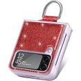 thumbnail image 3 of Case for Galaxy Z Flip 4 5G 2022 Cover,  Fashion Glitter Slim TPU Frame Back Cover Protective Phone Case for Galaxy Z Flip 4 5G 2022, with Ring, Red, 3 of 7