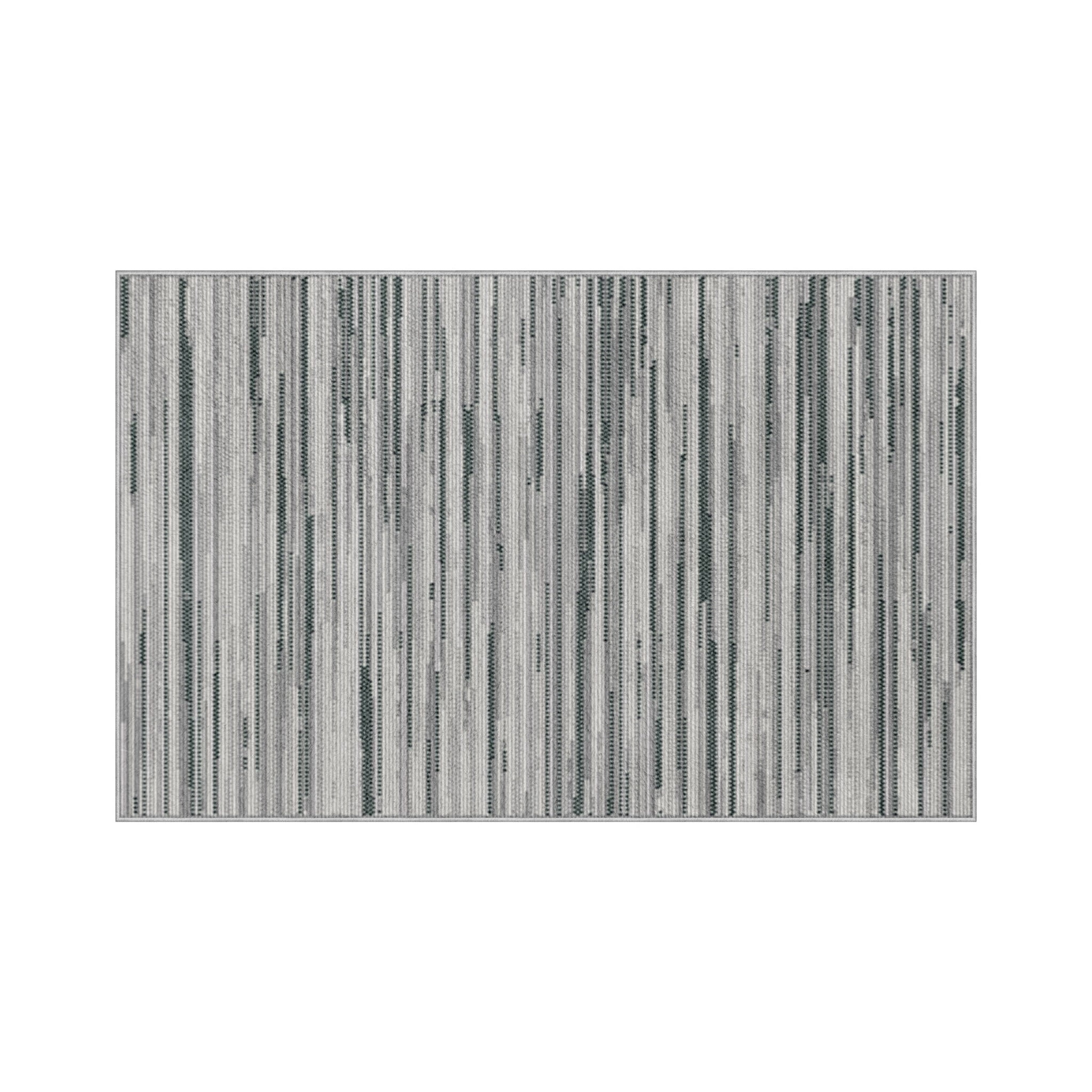 Mainstays Modern Abstract Low Pile Accent Scatter Mat, White and Silver ...