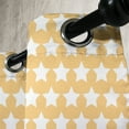 thumbnail image 3 of Ambesonne Yellow and White Grommet Curtain, Retro Stars, 50" x 72", Apricot Cream, 3 of 6