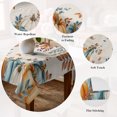 thumbnail image 5 of Orange Blue Fall Table Cloth Waterproof Tablecloths, Thanksgiving Pumpkins Harvest Botanical Rustic Tablecloth Dining Table Cover for Kitchen Party Tabletop Outdoor, Square Tablecloth 60x60 Inch, 5 of 9