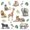 White Tan 01, variant on Manfei Funny Jungle Animals Twin Quilt Set, Waterclor Bear Deer Twin Coverlet Set, White Green, Polkadot Reversible, 2-Piece, 1 Bedspread and 1 Pillowcase