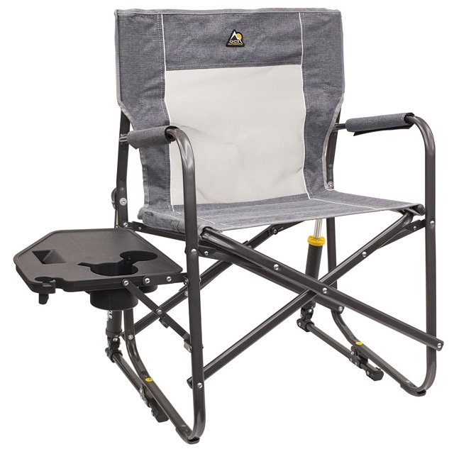 GCI Outdoor Chaise Berçante Pliante Portable Freestyle, Chaise de Camping Extérieure avec Table d'Appoint