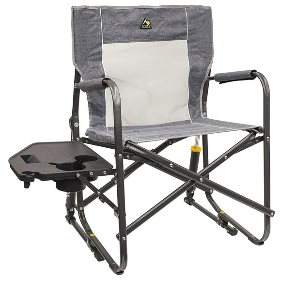GCI Outdoor Freestyle Rocker Portable Folding Rocking Chair, Outdoor Camping Chair with Side Table