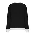 thumbnail image 3 of Fancifize Womens Spring Sweater Long Sleeve Soft Knit Shirts V Neck Color Block Pullover Tops Casual Outdoor Trendy Clothes, 3 of 5