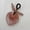 Cherry Quartz, variant on Natural Healing Crystal Heart Braided Knot Art Stone Pendant Keychain Jewelry -Synthetic Malachite