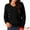 Black, variant on DARING DIVA V Neck Long Sleeve Sweater Casual Loose Chunky Pullover S Blue