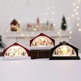 thumbnail image 3 of Maytalsory Resin Christmas Scene Snow House LED Decoration Desktop Village Set Snowman 1Set, 3 of 6