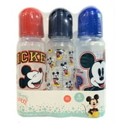 BABY BOTTLE SET 3 - BOYS - DISNEY MICKEY MOUSE - RED NAVY ROYAL - 9 oz BPA FREE