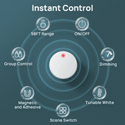 Linkind Smart Button, Bluetooth Light Switch, Exclusive for Linkind/AiDot Smart Bulb, Remote Button Control, 98FT RF Range, Wire-Free, 1 Pack