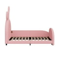 thumbnail image 6 of Churanty Twin size Rabbit-Shape Princess Bed for Girls,Twin Size Upholstered Platform Bed with Headboard and Footboard,Pink, 6 of 9