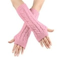 thumbnail image 2 of Gants d'Hiver en Laine Tricotée à Demi-Doigt pour Femmes, 2 of 4