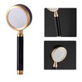 thumbnail image 2 of Cabezal de ducha Filtro de ducha de mano de alta presión Accesorios de baño de aluminio, Oro negro Eigraketly HA000703-02B, 2 of 6