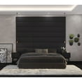 thumbnail image 4 of Jaxx Panelist Modern Padded Headboard – Set of 4 Wall Mounted Panels - Queen, Plum Microvelvet, 4 of 8