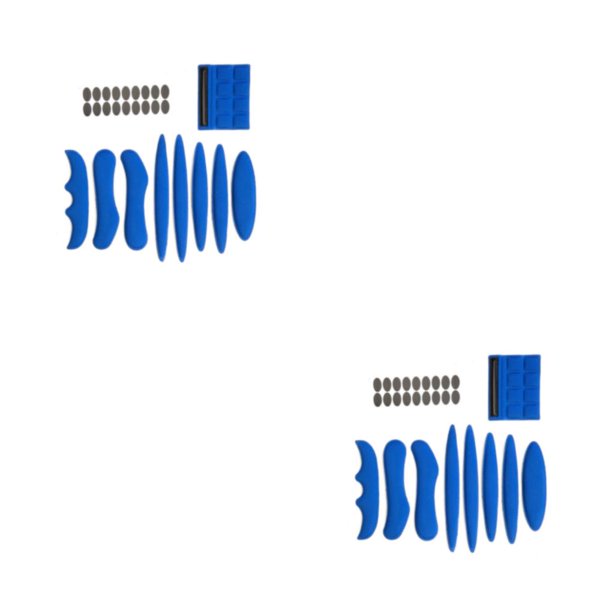 Sonducket Almohadilla transpirable para casco de motocicleta, accesorios para casco de motocicleta, cómodos y protectores, azul azul 2Conjunto