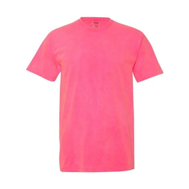 Camiseta Comfort Colors Heavyweight Ring Spun Rosa Neón Mediana Colores Confort 1717