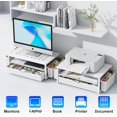 thumbnail image 6 of AllWays Plaza Desk Organizers and Accessories, Monitor Stand with Drawer and 2 Pen Holder, Desktop Organizer Suitable for Offices and Dormitories (White), 6 of 16