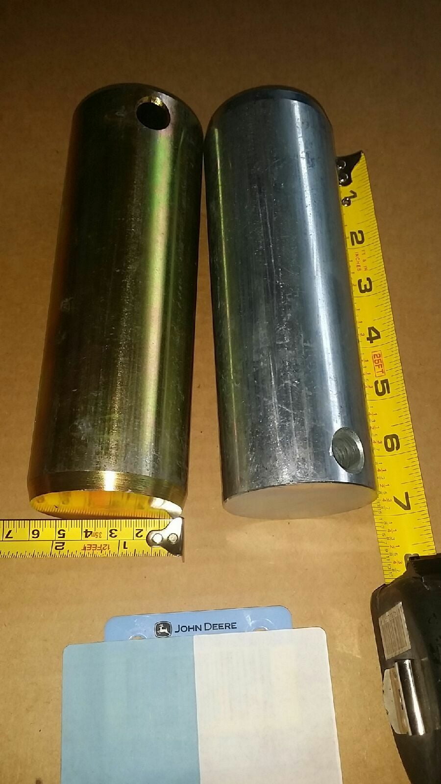 John Deere Genuine OEM Front Drawbar Pin Dowel pins 67/8 X 25/16 (2