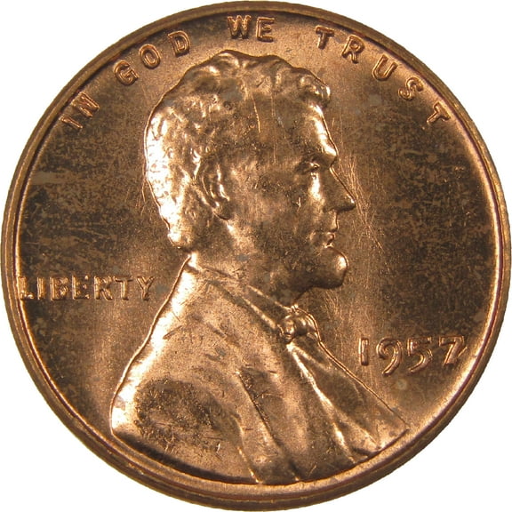 1957 Lincoln Wheat Cent Uncirculated Penny 1c Coin