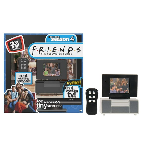 NEW - Tiny TV Classics - Friends Edition- Newest Collectible from Basic Fun - Watch top Friends scenes on a real-working Tiny TV (with working remote)!