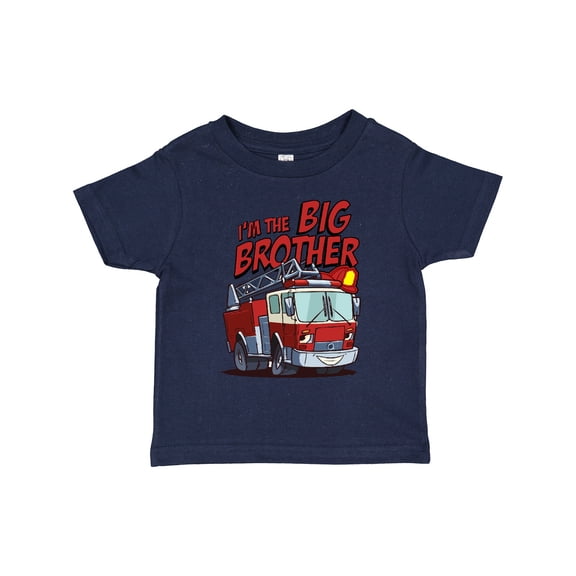 Inktastic Big Brother Fire Truck Boys Toddler T-Shirt