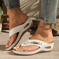 thumbnail image 4 of Willtoo Orthopedic Sandals for Women - 2026 Ladies Arch Support Wedge Flip Flops, Summer Comfortable Dressy Casual Beach Sandal Slippers, 4 of 6