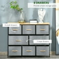 thumbnail image 3 of YYAo Dresser, Storage Fabric Dresser,8-Drawer Dresser, 3-Tier Fabric Chest Of Drawers, Storage Tower Organizer Unit, Light Gray, 3 of 7
