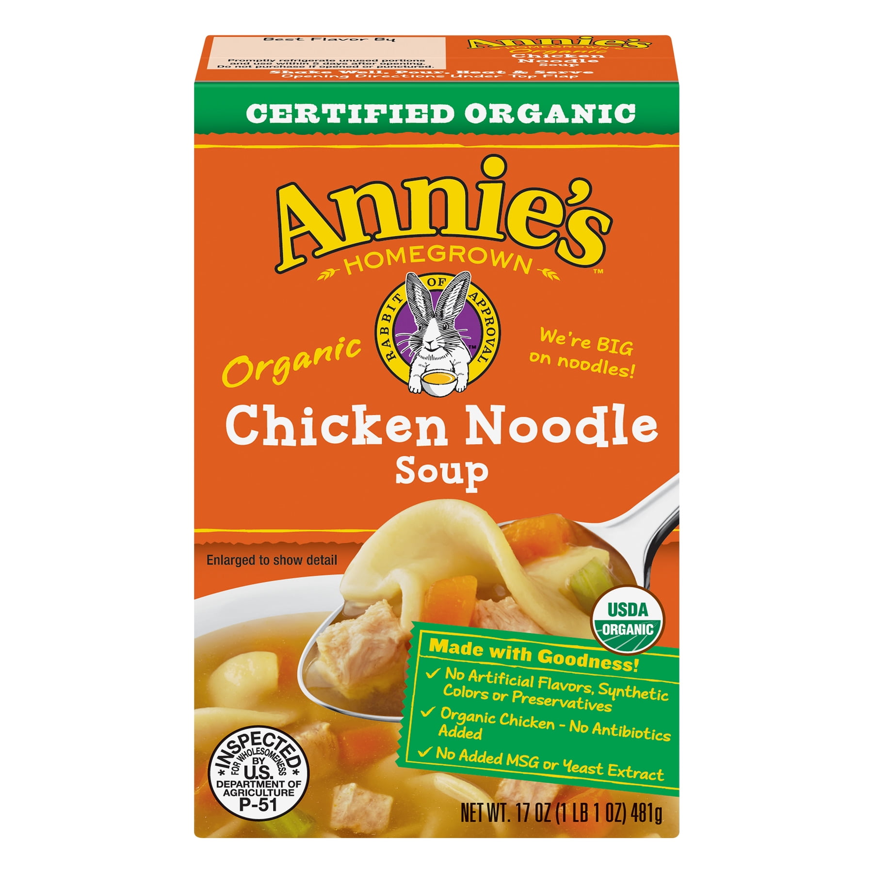 Annie's Certified Organic Chicken Noodle Soup 17 oz