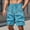 Blue, variant on Men's Lightweight Beach Shorts, Elastic Waist with Aztec-Inspired Geometric Print, Breathable Shorts for Vacation and Outdoor Activities Dark Blue A XL